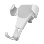 Litchi Texture Gravity Car Mount Phone Holder (White)