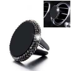 Car Diamond Magnetic Air Outlet Mobile Phone Holder(Black)