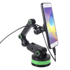 ZP-X0188 Car 360 Degree Rotating Telescopic Folding Magnet Suction Cup Mobile Phone Holder(Green)