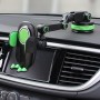 ZP-X0466 Car 360 Degree Rotating Telescopic Folding Round Suction Cup Mobile Phone Holder(Green)