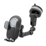 ZP-X0466 Car 360 Degree Rotating Telescopic Folding Round Suction Cup Mobile Phone Holder(Grey)