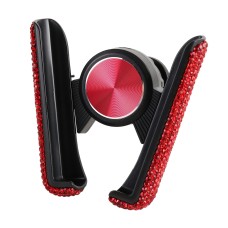 Universal Car Diamond Air Vent Mount Phone Holder for 6-8.5cm Wide Mobile Phone (Red)