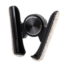 Universal Car Diamond Air Vent Mount Phone Holder for 6-8.5cm Wide Mobile Phone (White)