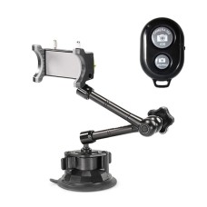 VMA-01B 360-degree Rotating Car Suction Cup Magic Arm Mobile Phone Bracket with Remote Control