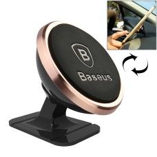 Baseus 360 Degree Rotatable Universal Magnetic Mount Holder with Sticker for iPhone, Galaxy, Huawei, Xiaomi, LG, HTC and Other Smart Phones(Rose Gold)