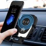 C6 Gravity Induction Car Qi Wireless Charger Fast Charging Air Vent Phone Holder(Black)