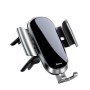 Baseus Future Gravity Car Mobile Phone Holder Bracket, Suitable for Round Air Outlet(Silver)