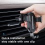 KUULAA KL-ZJ04 Car Plastic Gravity Air Outlet Bracket Holder (Black)