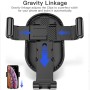 KUULAA KL-ZJ04 Car Plastic Gravity Air Outlet Bracket Holder (Black)