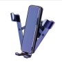 ZL-67 Brushed Type Rotatable Car Gravity Bracket Mute Air Outlet Car Bracket for 4-6 inch Mobile Phones (Blue)