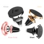 Baseus Small Ears Series Magnetic Suction Bracket 360 Degrees Rotation Car Air Outlet Vent Mount Phone Holder Stand for iPhone, Samsung, Huawei, Lenovo, Xiaomi, Sony, HTC(Black)