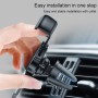 KUULAA Car Simple Plastic Gravity Mobile Phone Bracket Holder(Black)