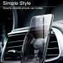 KUULAA Car Simple Plastic Gravity Mobile Phone Bracket Holder(Black)