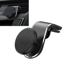 KUULAA F20 Car Plastic Clip Magnetic Suction Mobile Phone Bracket Holder (Black)