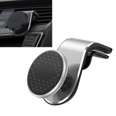 KUULAA F20 Car Plastic Clip Magnetic Suction Mobile Phone Bracket Holder (Silver)