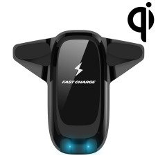 AiNaU 7.5W / 10W Clip2 Car Qi Wireless Charger Fast Charging Air Vent Phone Holder(Black)