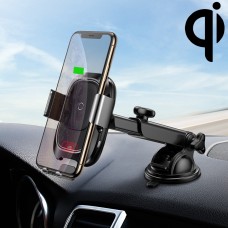 Baseus Smart Car Air Вентиляционное вентиляционное отверстие инфракрасное зондирование QI Стандартное беспроводное зарядное устройство (черное)