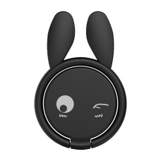 Creative Rabbit Shape 360 Degree Rotation Car Ring Bracket Phone Holder (Black)