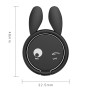 Creative Rabbit Shape 360 Degree Rotation Car Ring Bracket Phone Holder (Black)