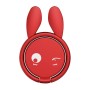 Creative Rabbit Shape 360 Degree Rotation Car Ring Bracket Phone Holder (Red)