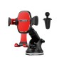 JOYROOM JR-ZS192 Car Air Outlet + Instrument Panel Gravity Phone Bracket(Red)