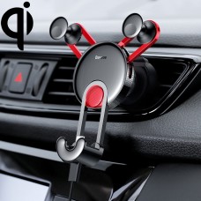 Baseus Universal Car Air Outlet Charging Holder, with 8 Pin Charging Cable(Red)