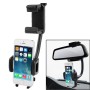 Car Rearview Mirror Mount Holder, Holder Width: 35-80mm, Clamp Width: 60-95mm, For iPhone, Galaxy, Huawei, Xiaomi, LG, HTC and Other Smart Phones(Black)