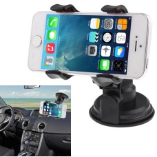 Universal 360 Degree Rotation Suction Cup Car Holder / Desktop Stand, Size Range less than 9 inch, For iPhone, Galaxy, Huawei, Xiaomi, Lenovo, Sony, LG, HTC and Other Smartphones(Black)