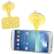 Universal Rotating Suction Cup Car Holder / Desktop Stand, For iPhone, Galaxy, Huawei, Xiaomi, Lenovo, Sony, LG, HTC and Other Smartphones(Yellow)