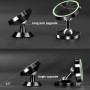 3 PCS  Car Phone Holder Alloy Magnetic Universal Dual Ball Rotating Car Phone Holder, Colour: Frosted Silver