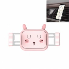 Cute Pet Car Mobile Phone Holder Air Outlet Snap-in Car Automatic Car Mechanical Support Navigation Bracket(Cute Bunny)