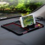 Car Interior Car Multifunctional Instrument Panel Storage Pad Car Phone Bracket Anti-slip Pad With Stop, Style:Stereo Red Circle