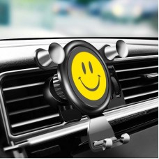 4 PCS Car Phone Holder Air Outlet Snap-Type Gravity Universal Bracket(Yellow)