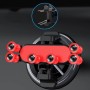 Car Holder Mobile Phone Navigation Automatic Retractable Gravity Car Holder(Red Round Air Rutlet)