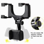 2 PCS Car Rearview Mirror Mobile Phone Bracket Tachograph Fixing Clip