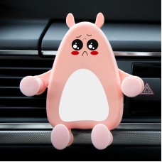 Q2 2 PCS Cartoon Car Multifunctional Navigation Air Outlet Car Phone Holder(Pink and White About To Cry)