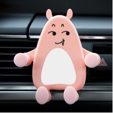 Q2 2 PCS Cartoon Car Multifunctional Navigation Air Outlet Car Phone Holder(Pink and White Little Tiger Tooth)