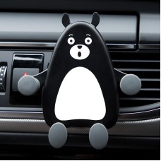 Q2 2 PCS Cartoon Car Multifunctional Navigation Air Outlet Car Phone Holder(Black and White Llittle Bear)