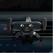 2 PCS Cartoon Air Outlet Navigation Buckle Type Gravity Car Phone Holder, Colour: Black Anti-shake Tripod