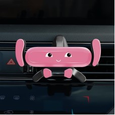 2 PCS Cartoon Air Outlet Navigation Buckle Type Gravity Car Phone Holder, Colour: Pink Anti-shake Tripod
