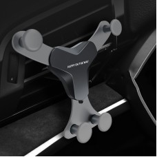 4 PCS Car Air Outlet Mobile Phone Bracket Gravity Undertake Card Buckle Car Navigation Bracket(Gray)