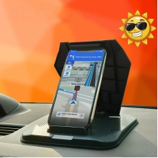 Car Sunshade Anti-Reflective Phone Tablet Holder Compatible with Folding Screen Phones(Matte Black)