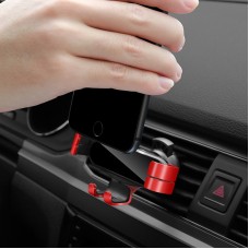 2 PCS Car Mobile Phone Buckle Bracket Outlet Gravity Support Invisible Navigation Holder(Red)