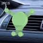 2PCS JQ006 Snap Universal Rotating Car Air Outlet Phone Holder(Light Green)