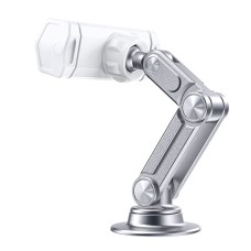 Aluminum Alloy Rotatable Lift Mobile Phone Holder Car Holder, Style: Clip Type Silver
