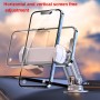 Aluminum Alloy Rotatable Lift Mobile Phone Holder Car Holder, Style: Clip Type Silver