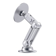 Aluminum Alloy Rotatable Lift Mobile Phone Holder Car Holder, Style: Magnetic Silver