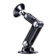 Aluminum Alloy Rotatable Lift Mobile Phone Holder Car Holder, Style:  Magnetic style Black