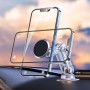 Aluminum Alloy Rotatable Lift Mobile Phone Holder Car Holder, Style:  Magnetic style Black