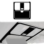 For Nissan 350z 2003-2009 3pcs Car Reading Light Decorative Sticker, Left and Right Drive Universal